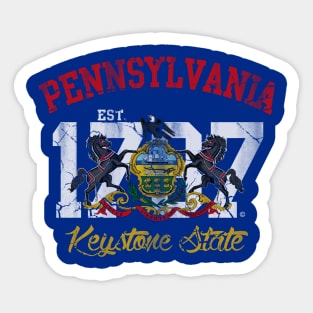 Vintage Pennsylvania Keystone State Sticker